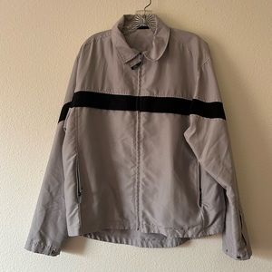 Men’s Nema Windbreaker Jacket Grey and Black Zip Up